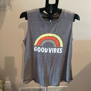 Good vibes tank top size M gray